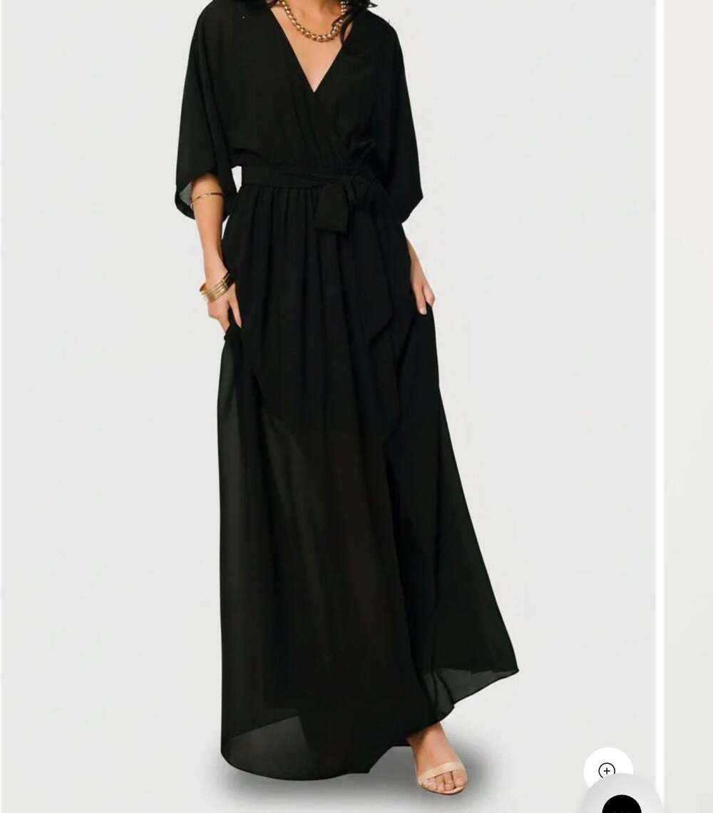 Baltic Born Kia Kimono Black Maxi Dress XXXL 3XL